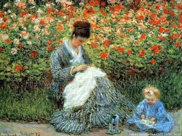 Claude-Monet-Camille-Monet-And-Child-In-Artists-Garden-Oil-Painting-Repro-Quadros-De-Parede-Sala.jpg_640x640