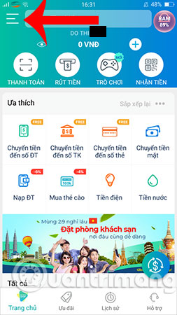 Biểu tượng Menu 