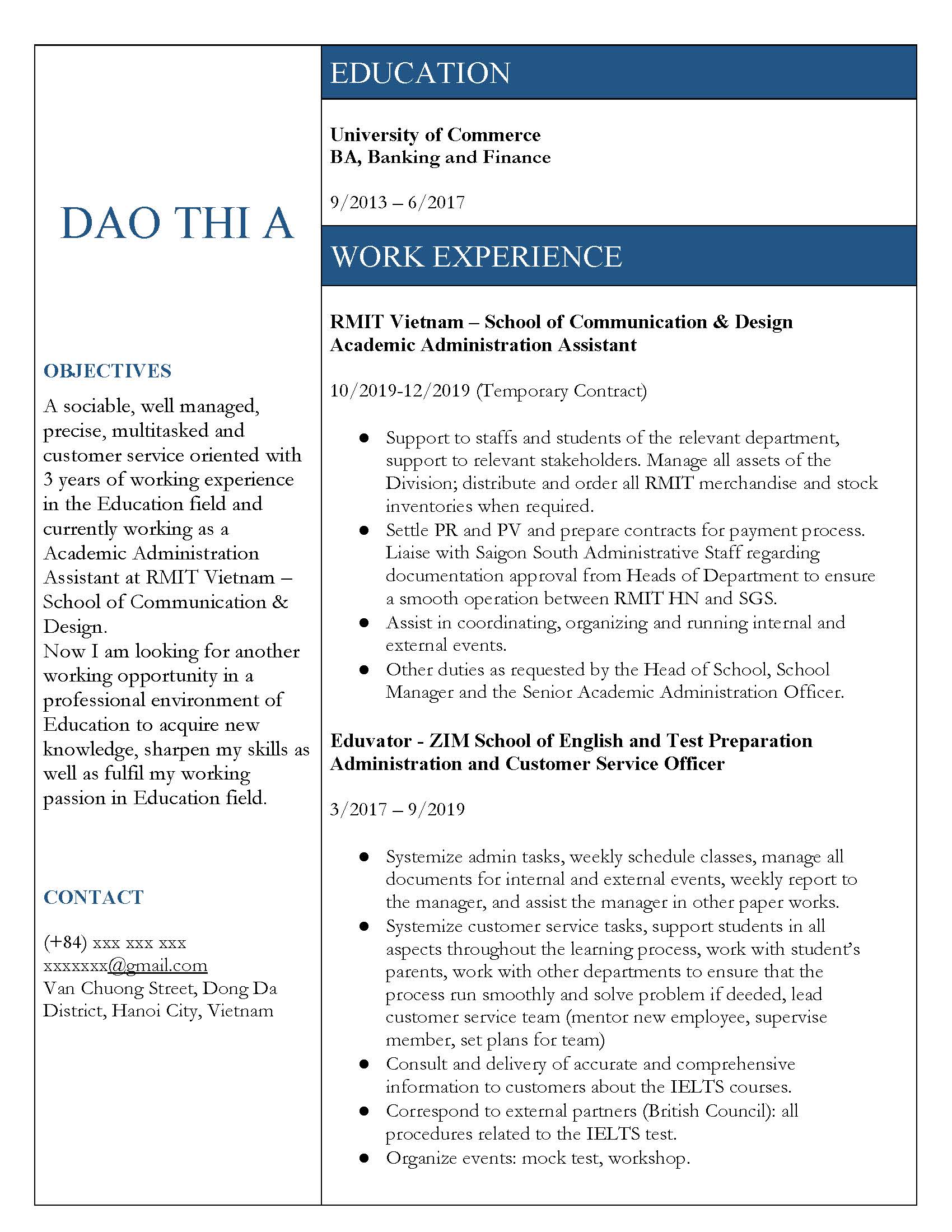 CV_Test day delivery officer_Dao Thi A_Page_1