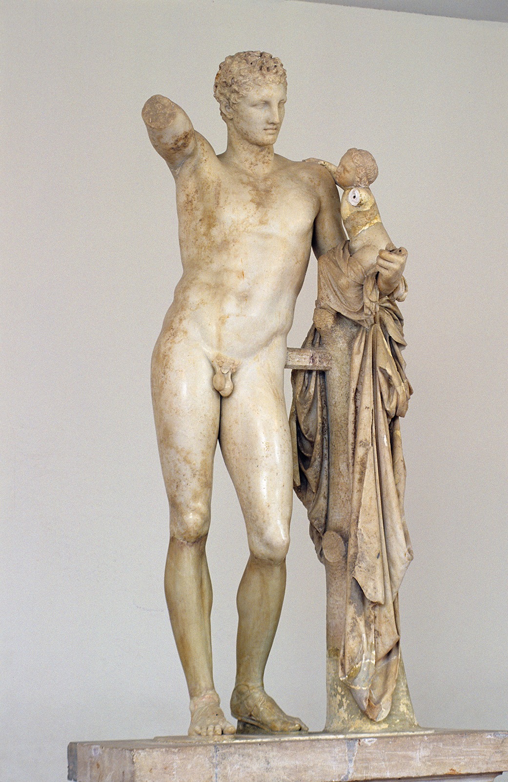 Hermes-marble-statue-Infant-Dionysus-Praxiteles-Greece