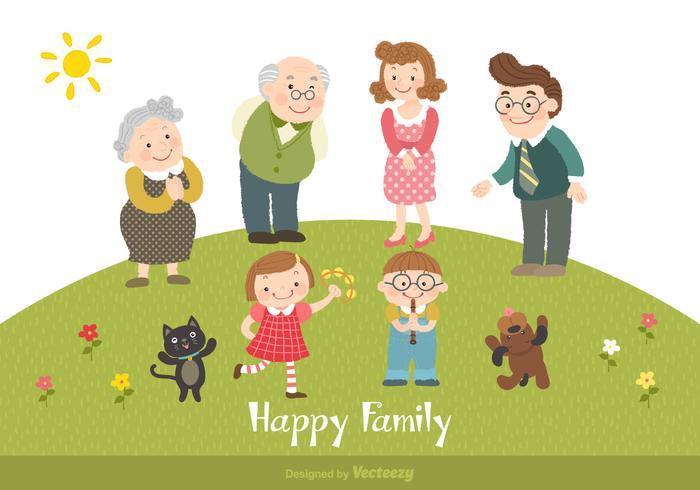 happy-family-cartoon-vector-illustration