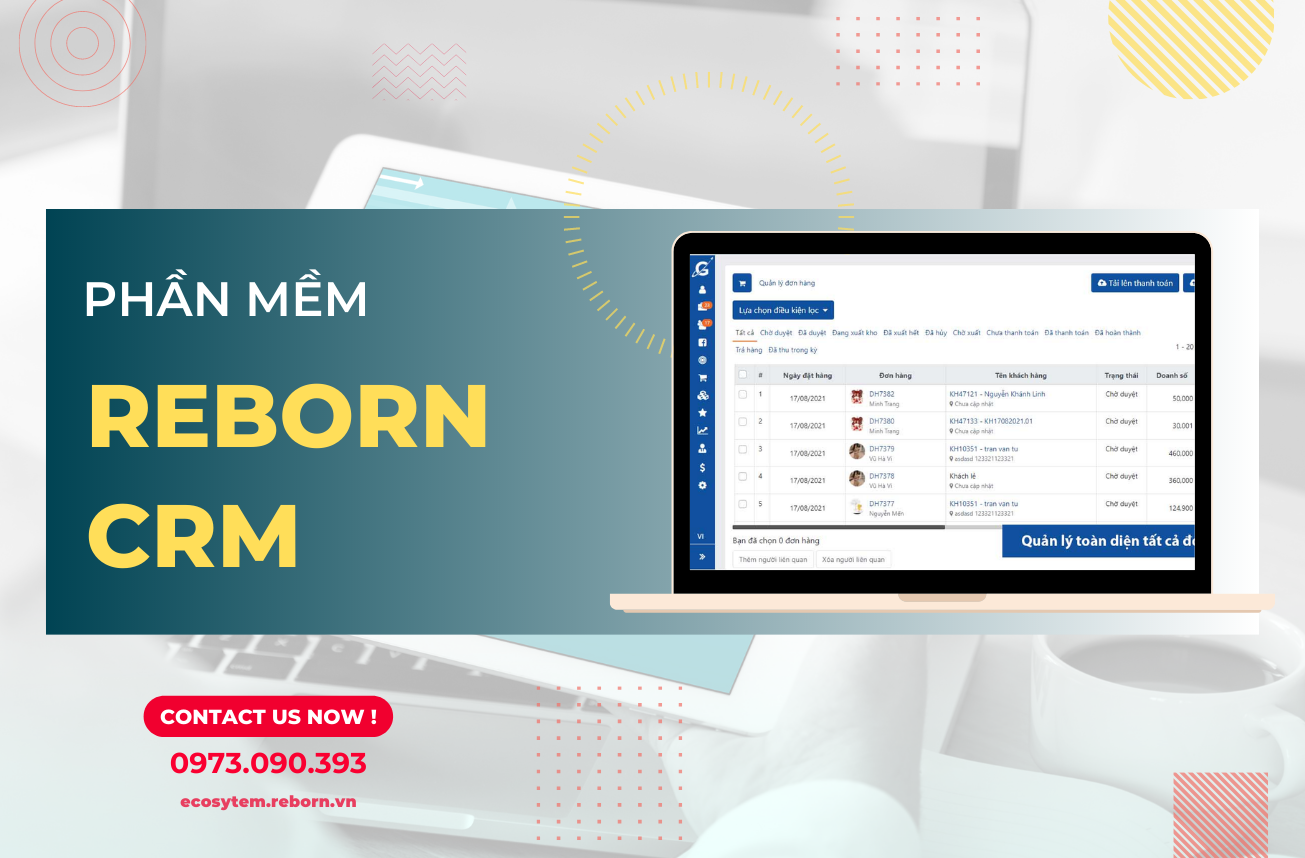 Phần mềm quản lý chăm sóc khách hàng Reborn CRM
