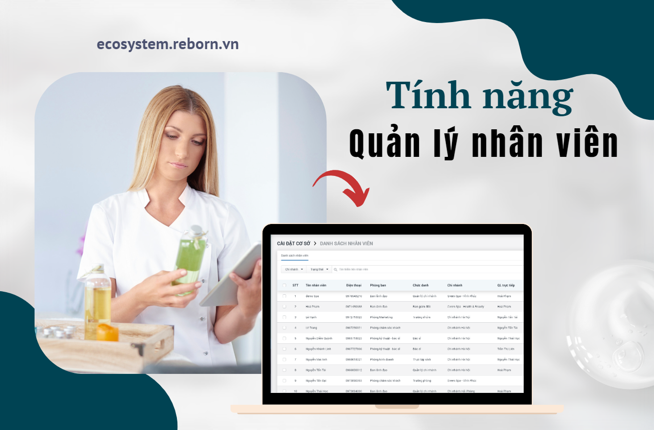 Tính năng quản lý nhân viên